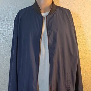 MENS BOMBER SOFTSHELL WINDBREAKER ZIP UP JACKET - NAVY BLUE - XXL